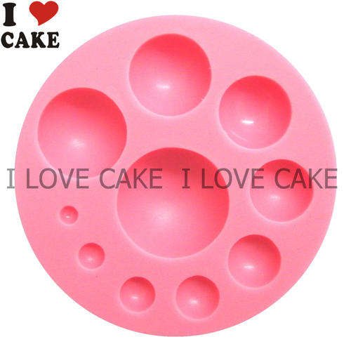 Silicone round gems fondant mold, mould size 7cm