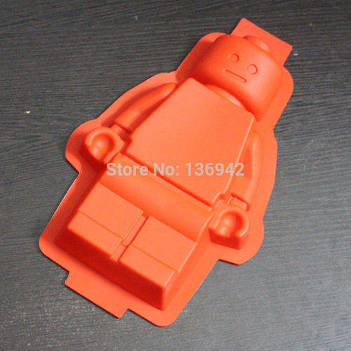 Silicone fondant Lego man pan, 24x16cm