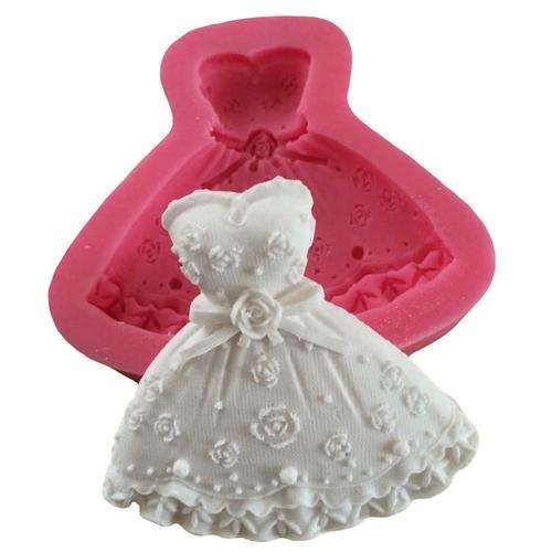 Silicone fondant  mould Dress,  size of moulds 7x7cm