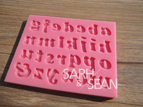 Alphabet Silicone fondant mould, size of mould 10.5x8.5cm