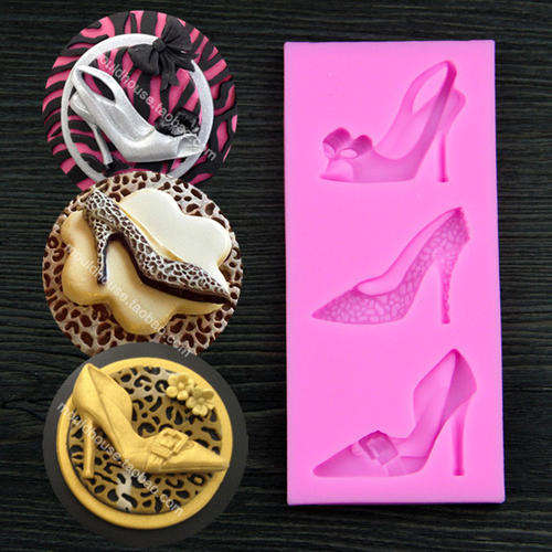 Silicone fondant mould high heel shoes,  size of moulds 12.5x5.5cm