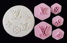 Louis Vuitton logo plastic cookie cutter