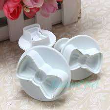 Bow Fondant plunger Cutter 3 piece set