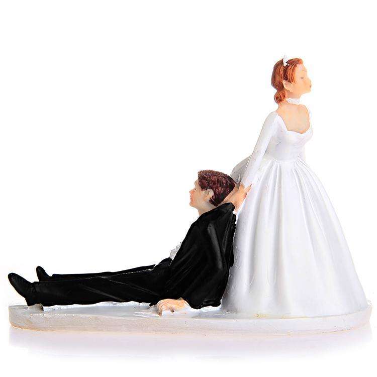 Wedding  bride and groom cake topper 9.5cm, SPECIAL ORDER