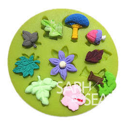 Snowflake silicone mould, Leaves, tree and mushroom , size of mould 7cm