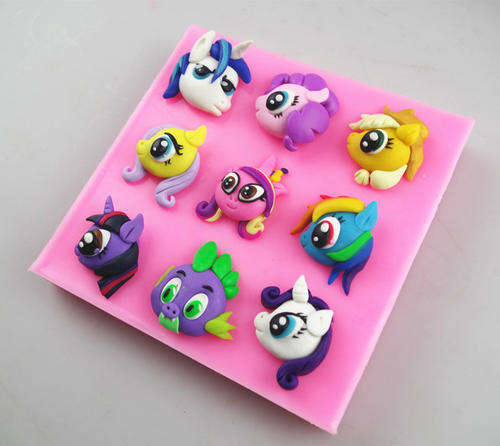 My little pony silicone mould, for  fondant, size of mould 9.5x9.5cm