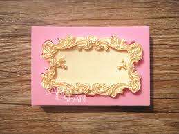 Classical frame plaque silicone mould, for  fondant, 7x4.5cm