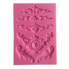 Flower Borders silicone mould,  fondant, size of mould 11x8cm