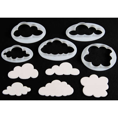 Plastic cookie cutter set  cloud (5 per set)