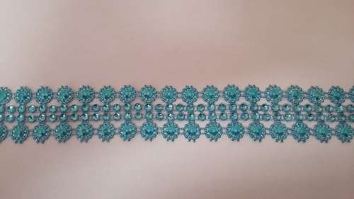 Blue Diamante Strip for decor or cake decorating, 3cm, +-3m