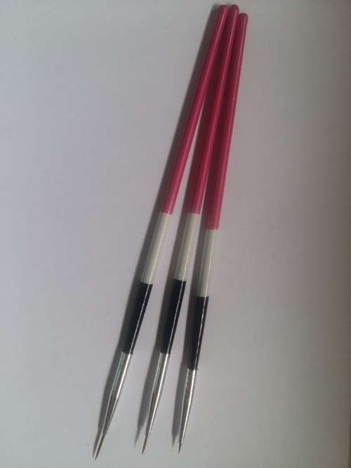 Fine cake decorating brush set