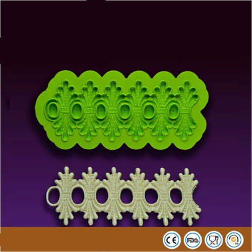 Silicone fondant  mould curls border,  size of moulds 18x8.5cm