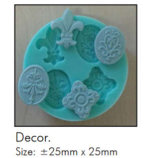 Fleur De Lis decor Silicone fondant / sugarpaste mould