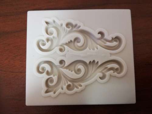 Scrolls border silicone fondant mould.