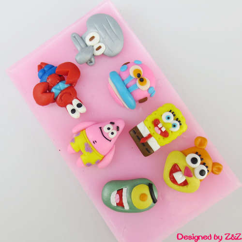 Spongebob silicone fondant mould. size of mould 11x6cm