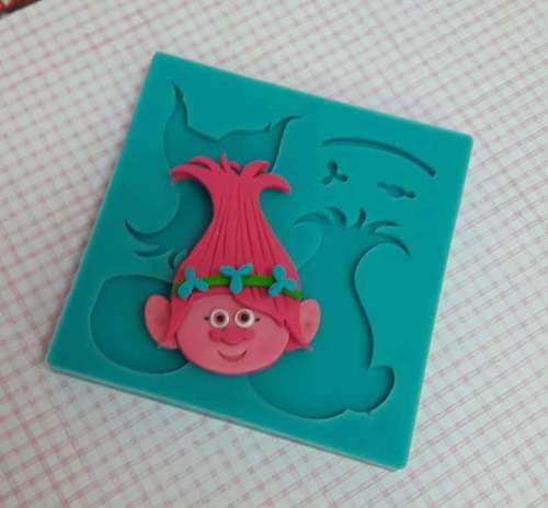 Silicone mould poppy troll assemble it, 6x4.5cm