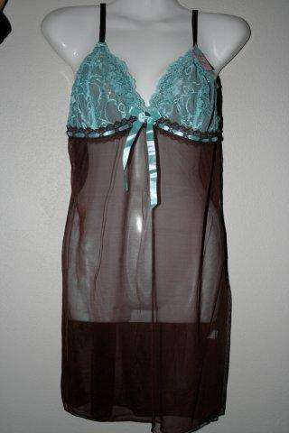 Brown & Turqoise Lingerie, L, Special Only R35