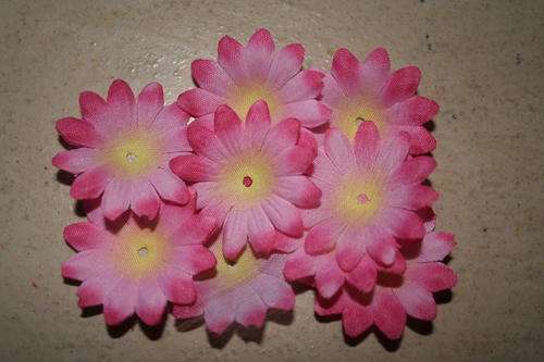 Scrapbook flowers, Pink & Yellow