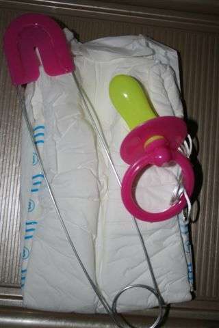 Adult Nappy, Pin, Dummy, Ideal for Stork Party