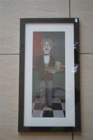 Framed Waiter print 33x63cm - Stunning Price R80