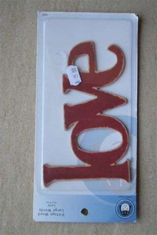 Wooden Love Embillishment