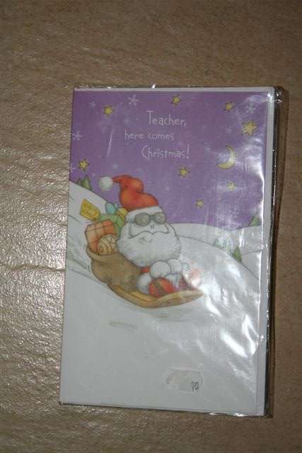 Christmas card for teacher