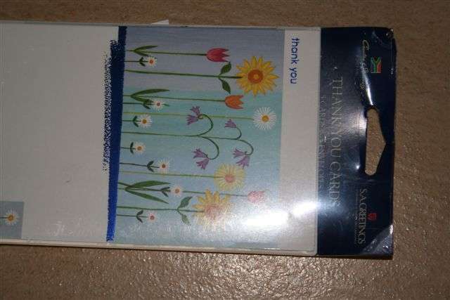 Thank you cards 5 cards, and evelopes per pack - Carlton card