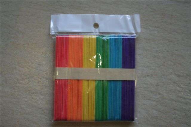 Colourful Ice cream sticks, Perfect for school projects, 50pieces