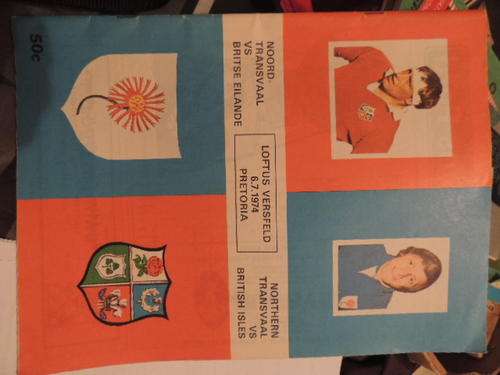Official Programme British Isles vs. Northern Transvaal