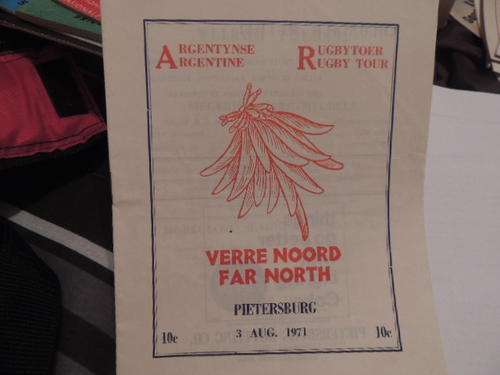 Argentine Rugby Tour - Far North 3 Aug. 1971