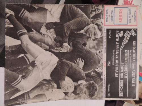 Official Souvenir Brochure - Australia vs. South Africa 2 Aug 1969