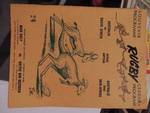 Official Souvenir Programme Australia vs. South Africa 1961