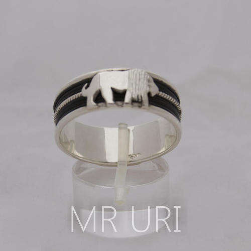 Mens African Safari Lion Band, Solid 925 Silver, Ring Size 11.5