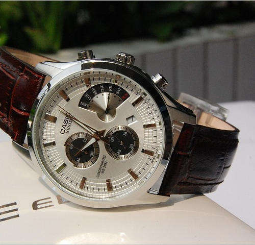 CASIO BESIDE Leather Watch mint condition