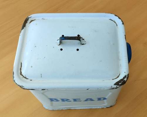 Vintage Enamel Bread Tin