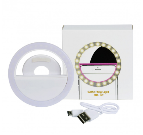 Rechargable LED selfie ring light