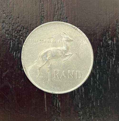 1966 South Africa (RSA) R1.00 coin (1 Rand) - `English` Circulated, 15 Grams (RSA8)