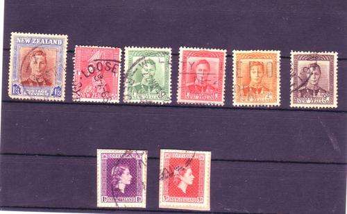 NZ -Mixed lot of 8 used stamps