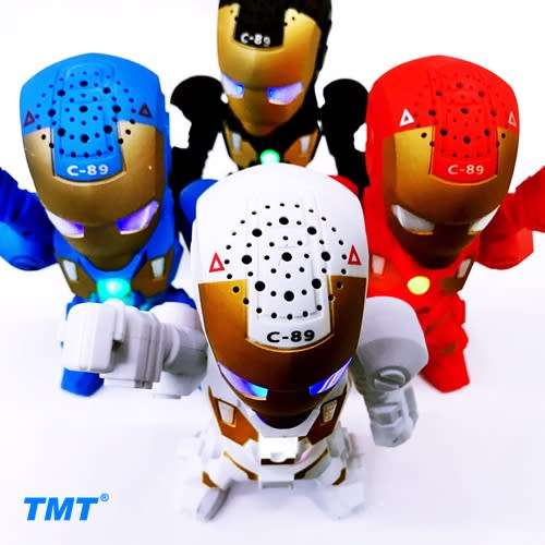 Iron Man Portable Multimedia Speaker - 4 Colors Available