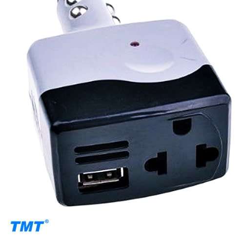 12V/24V to 220V Car Cigarette Lighter Power Converter with USB Car Charger