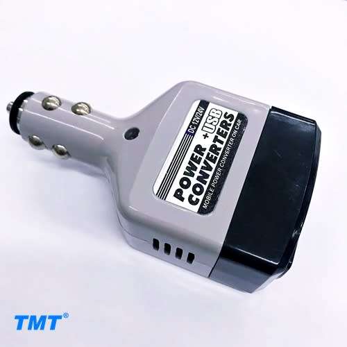 12V/24V to 220V Car Cigarette Lighter Power Converter with USB Car Charger