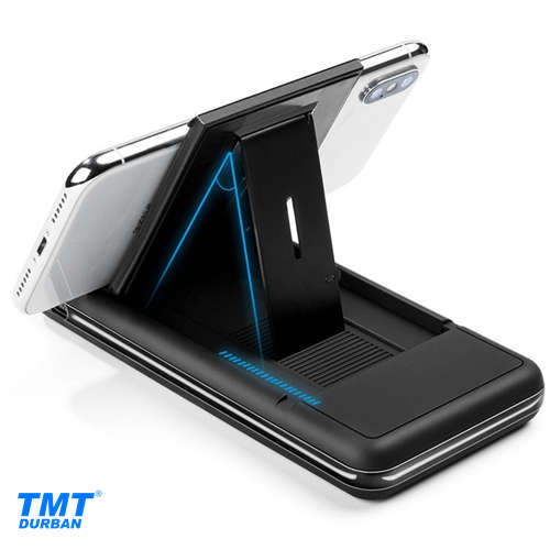 Qi Wireless Charger + 12 000mAh Powerbank with 2 USB Slots + 1 Type C Slot
