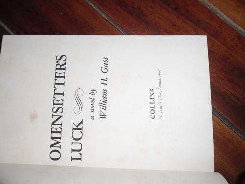 WILLIAM H. GASS -  OMENSETTERSLUCK  -   COLLINS 1967 HARDBACK NOVEL