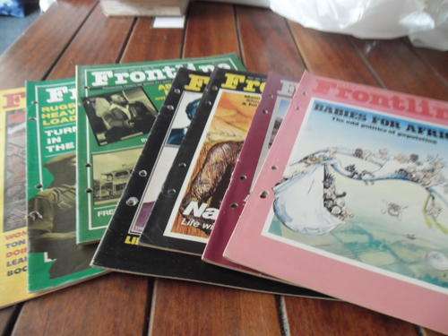 SEVEN INTERESTING FRONTLINE MAGAZINES (1980 - 1984) ILLUSTRATED AFRICANA MAGAZINES