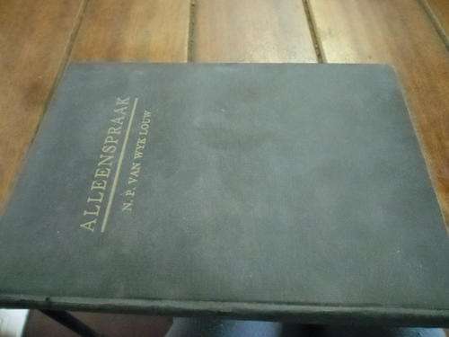 NP VAN WYK LOUW - ALLEENSPRAAK  - 1943 GEDIGTEBOEK -NASIONALE BOEKHANDEL HARDEBAND