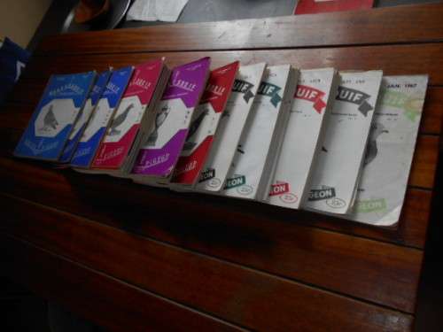60 MAGAZINES -  DIE WEDVLUGDUIF - THE SOUTH AFRICAN RACING PIGEON/REISIESDUIF - 1967 TO 1979