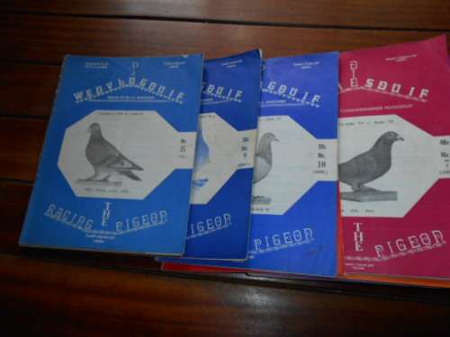 60 MAGAZINES -  DIE WEDVLUGDUIF - THE SOUTH AFRICAN RACING PIGEON/REISIESDUIF - 1967 TO 1979