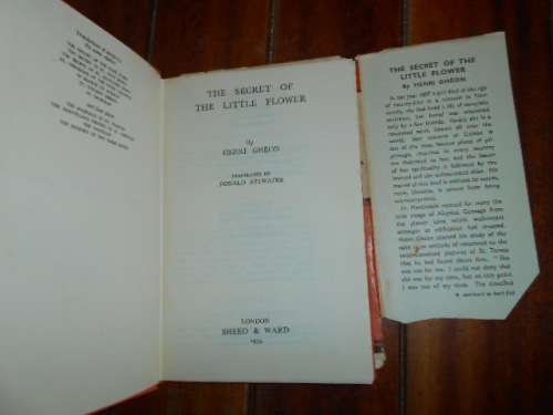 HENRY GHEON - THE SECRET OF THE LITTLE FLOWER (St Theresa The Saint)  - THE ARK LIBRARY 1954