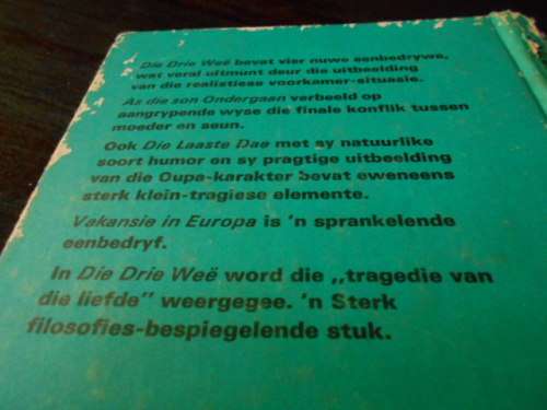JAC J. BRITS - DIE DRIE WEE -  4 EENBEDRYWE TAFELBERG 1970 HARDEBAND