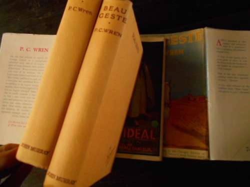 PC WREN - TWO FRENCH LEGION BOOKS -  P C WREN -  BEAU GESTE AND BEAU IDEAL -  JOHN MURRAY HARDBACKS